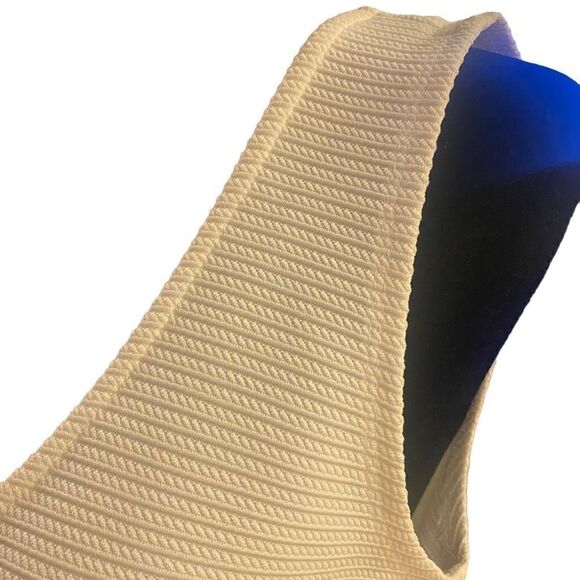 Forever 21 White Ribbed Sleeveless Mini Bodycon Dress Size Large - Picture 5 of 12